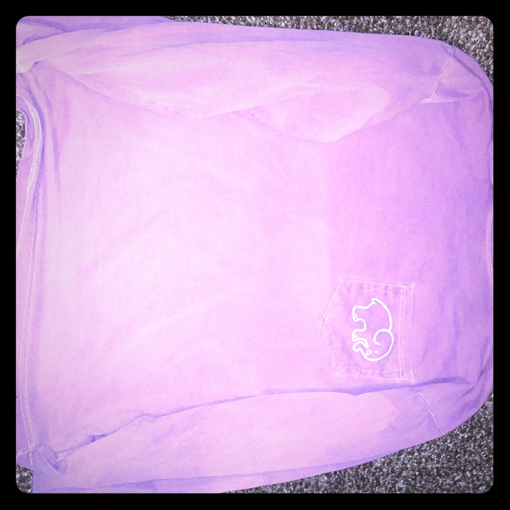Large purple ivory Ella sweater / long sleeve